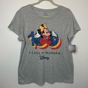 Disney 100 Years Of Magic T- Shirt Size L Large. NWT Gray
